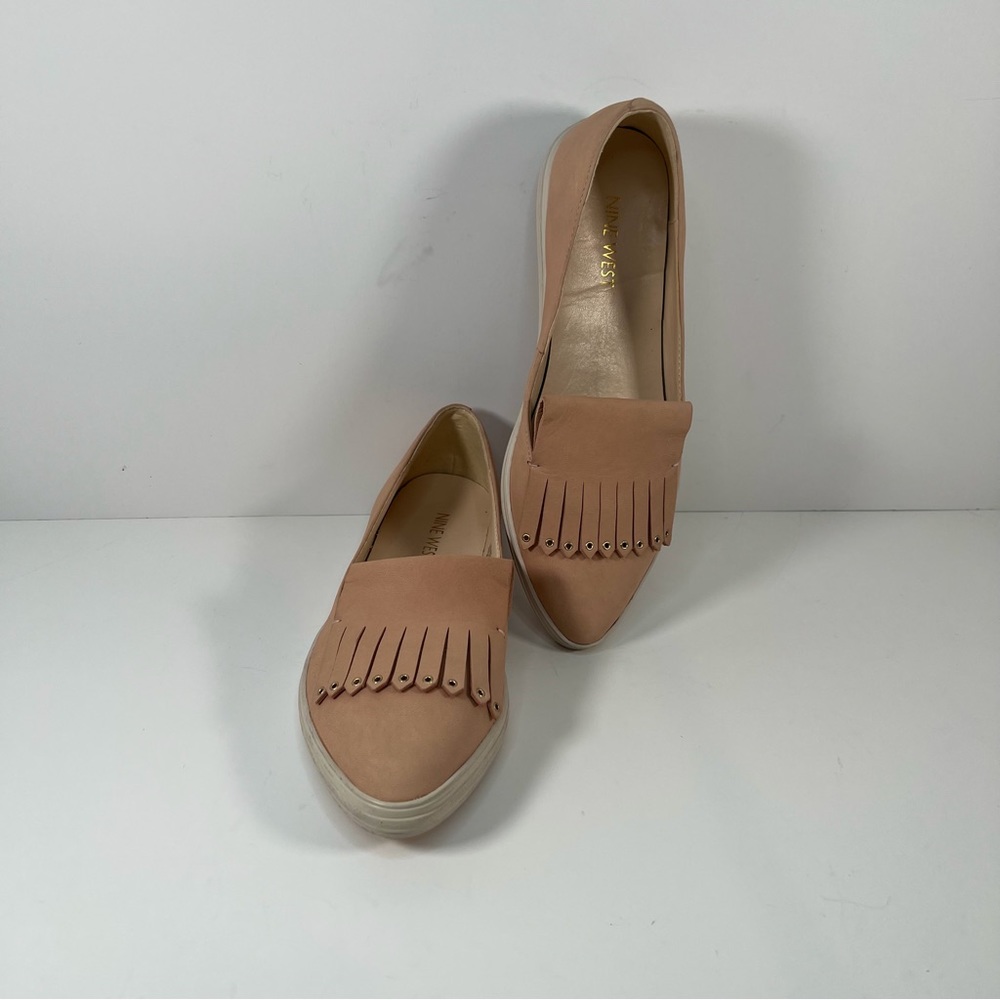 Nine West Sendy Leather Light Pink Walking Shoes Size 6M